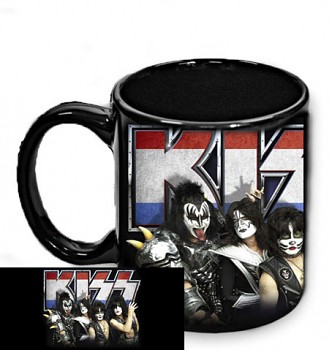 Kiss - hrnek černý - b