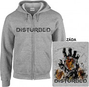 Disturbed - mikina s kapucí a zipem 3 XL