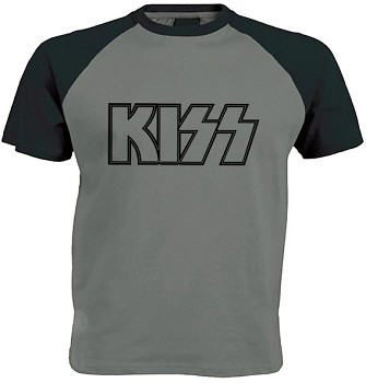 Kiss - šedočerné triko