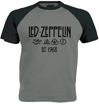 Led Zeppelin - šedočerné triko