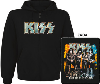 Kiss - mikina s kapucí a zipem