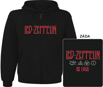 Led Zeppelin - mikina s kapucí a zipem
