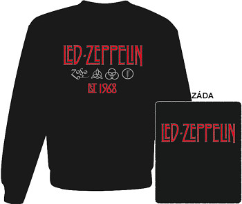 Led Zeppelin - mikina bez kapuce