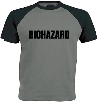 Biohazard - šedočerné triko