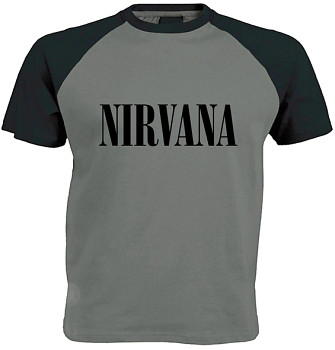 Nirvana - šedočerné triko