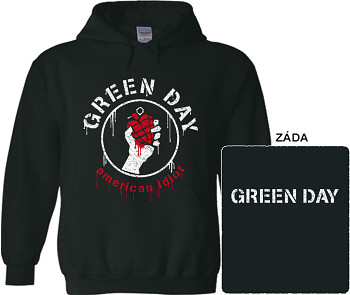 Green Day - mikina s kapucí