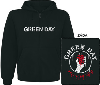 Green Day - mikina s kapucí a zipem
