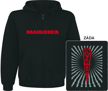 Rammstein - mikina s kapucí a zipem