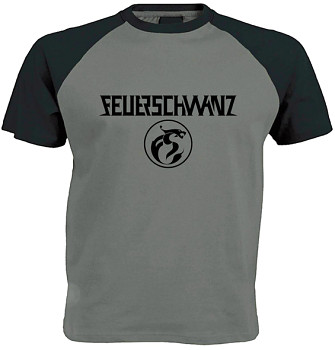 Feuerschwanz - šedočerné triko