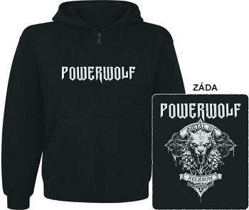 Powerwolf - mikina s kapucí a zipem
