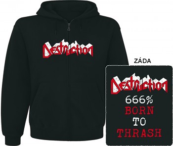 Destruction - mikina s kapucí a zipem 2