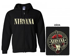 Nirvana - mikina s kapucí a zipem S