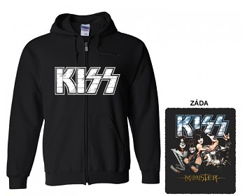 Kiss - mikina s kapucí a zipem