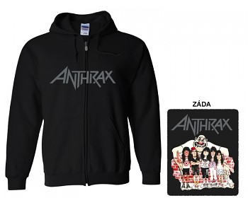 Anthrax - mikina s kapucí a zipem
