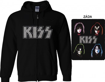 Kiss - mikina s kapucí a zipem