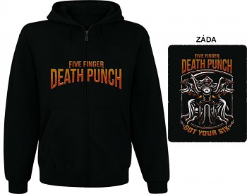 Five Finger Death Punch - mikina s kapucí a zipem