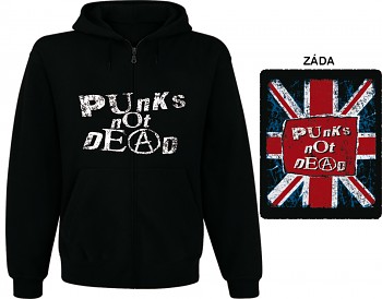 Punk's Not Dead - mikina s kapucí a zipem