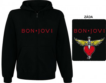Bon Jovi - mikina s kapucí a zipem