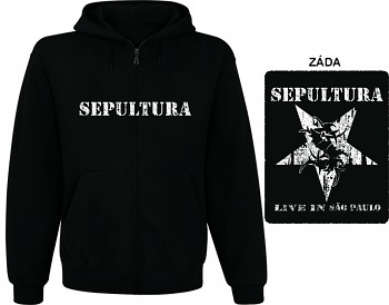 Sepultura - mikina s kapucí a zipem